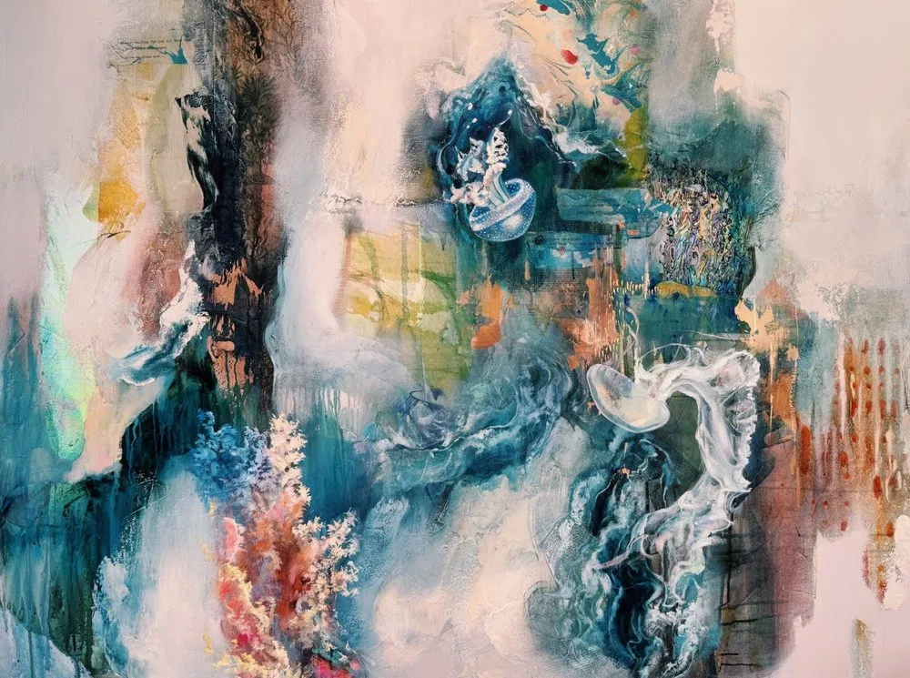 A quiet figure resting in stillness, attuned to the soft calm of nature settling around her